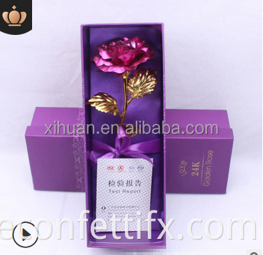 2021 Amazon Hot Sale 24K Gold Bated Rose Eternal Roses Beautiful 24k Gold Gold Gold Reservous Rose Flower